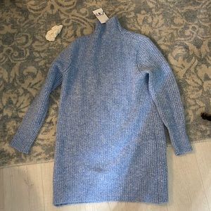 Zara blue sweater dress